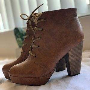 Laced Heel Booties
